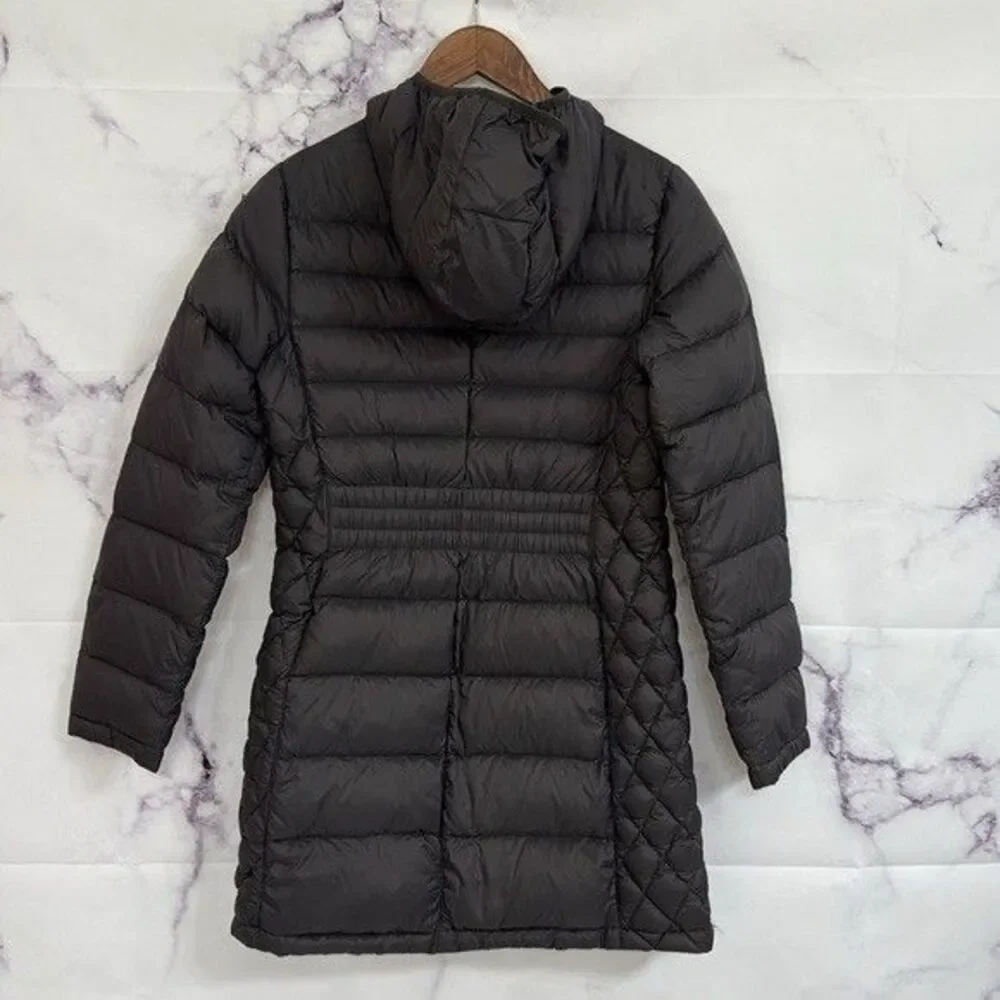 Michael Kors Women's Quilted Packable Down Jacket Black Hooded Puffer Sz Small
